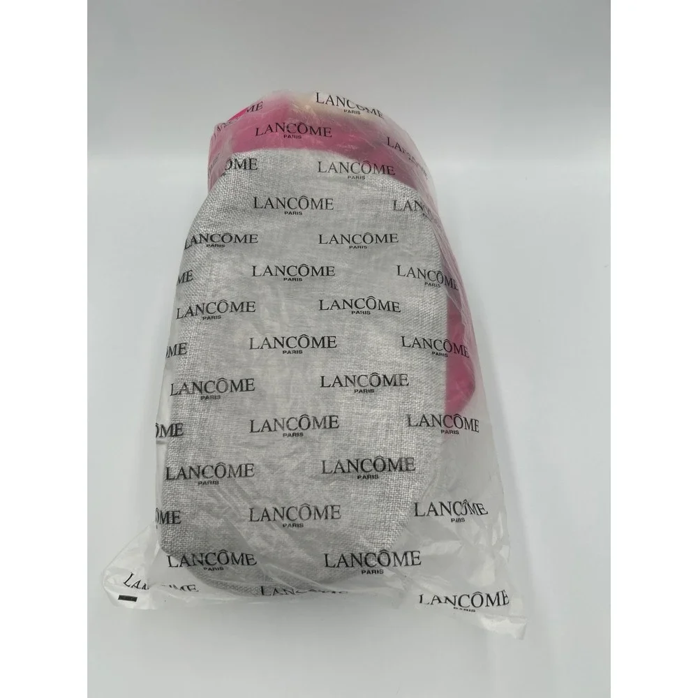 Lancome Makeup Bag Set 3pc Pink Velvet Grey Rose Gold‎ Metallic Cosmetic Pouch
